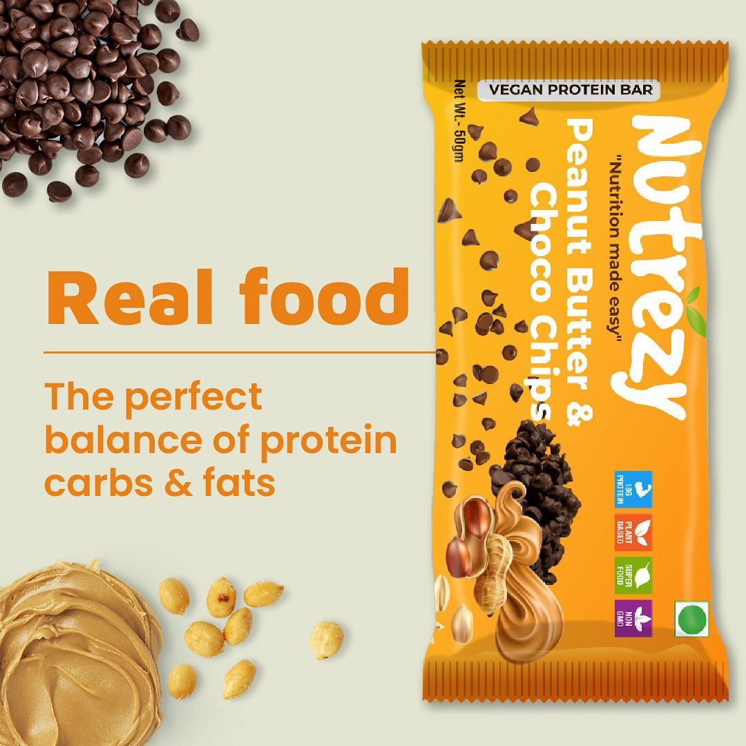 High Protein Peanut Butter Choco chip Bar 50gms