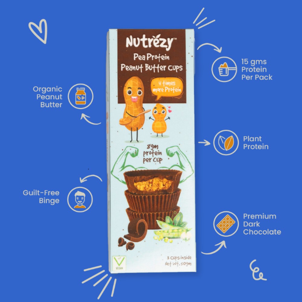 Protein Peanut Butter Cups 50gms 3pcs | Vegan