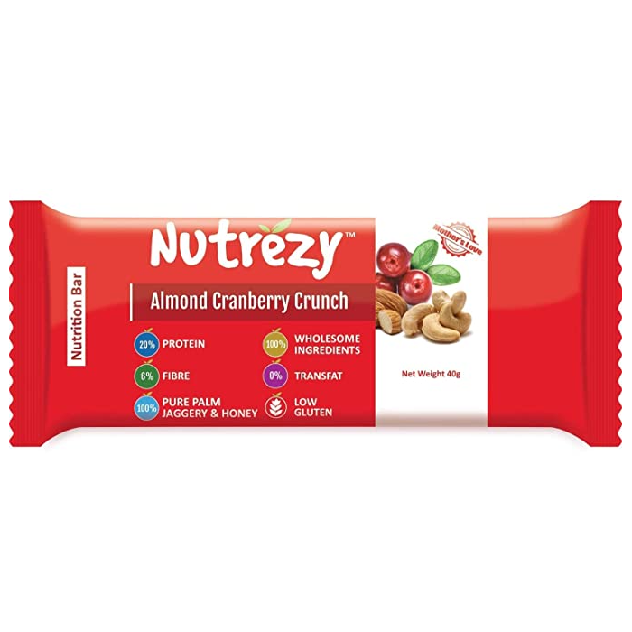 Almond Cranberry Crunch Bar Pack of 6 -240gm