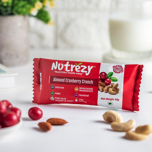 Almond Cranberry Crunch Bar Pack of 6 -240gm