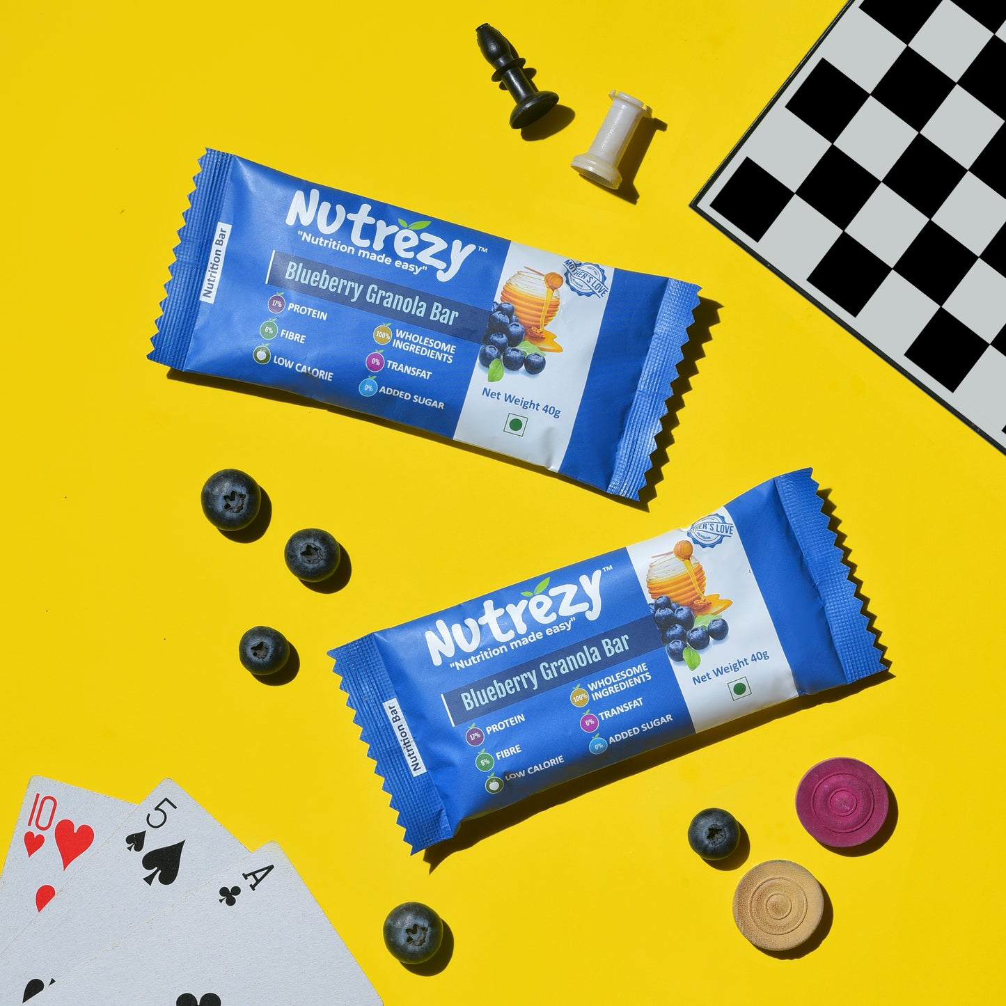 Nutrezy Blueberry Granola Bar 240gm (Pack of 6)